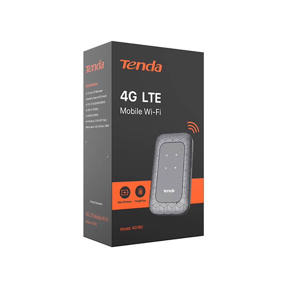Маршрутизатор Tenda 4G180 Роутер портативный N300 2,4 ГГц до 300 Мбит/с, 4G до150 Мб
