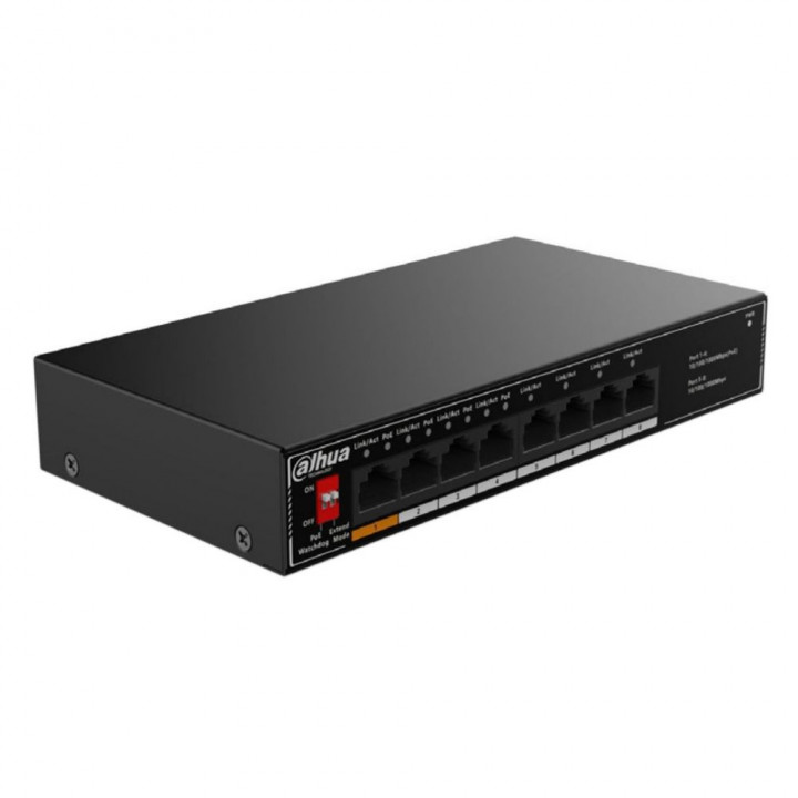 Коммутатор Dahua 8-port Gigabit RJ45 4-port PoE Switch | AFOX.SU