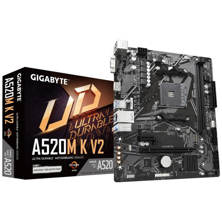 Материнская плата Gigabyte A520M K V2 AM4 | AFOX.SU