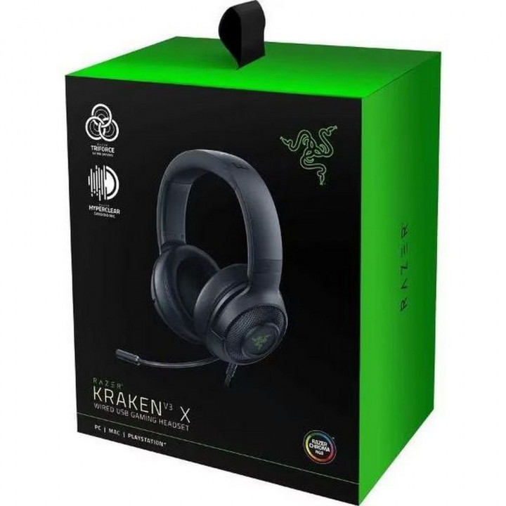 Игровая гарнитура Razer Kraken V3 X USB RGB 7.1 | AFOX.SU