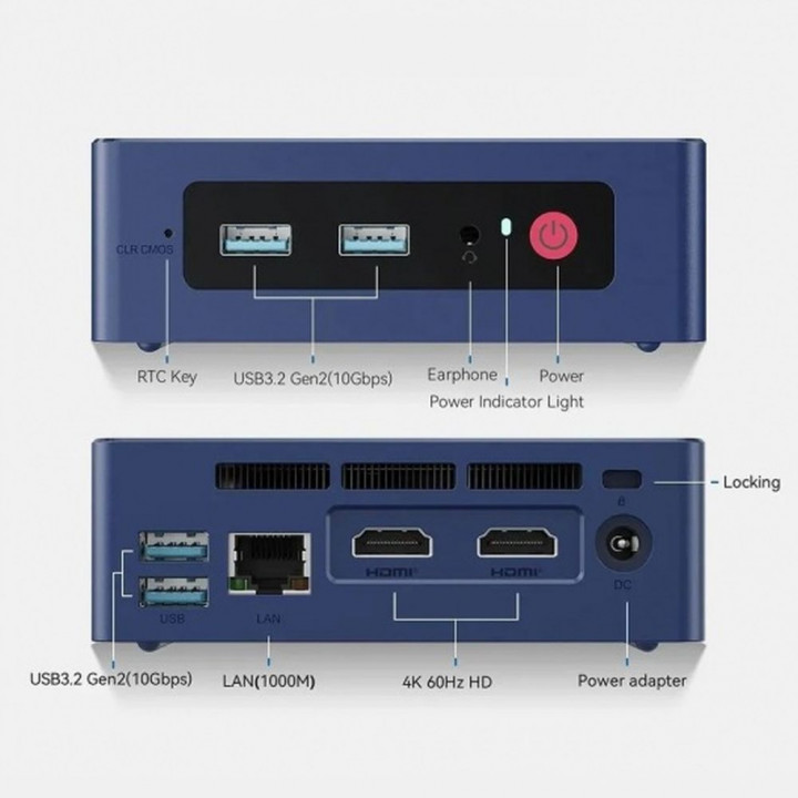 Мини-ПК Beelink Intel N100 12 ГБ/500–512 ГБ | AFOX.SU