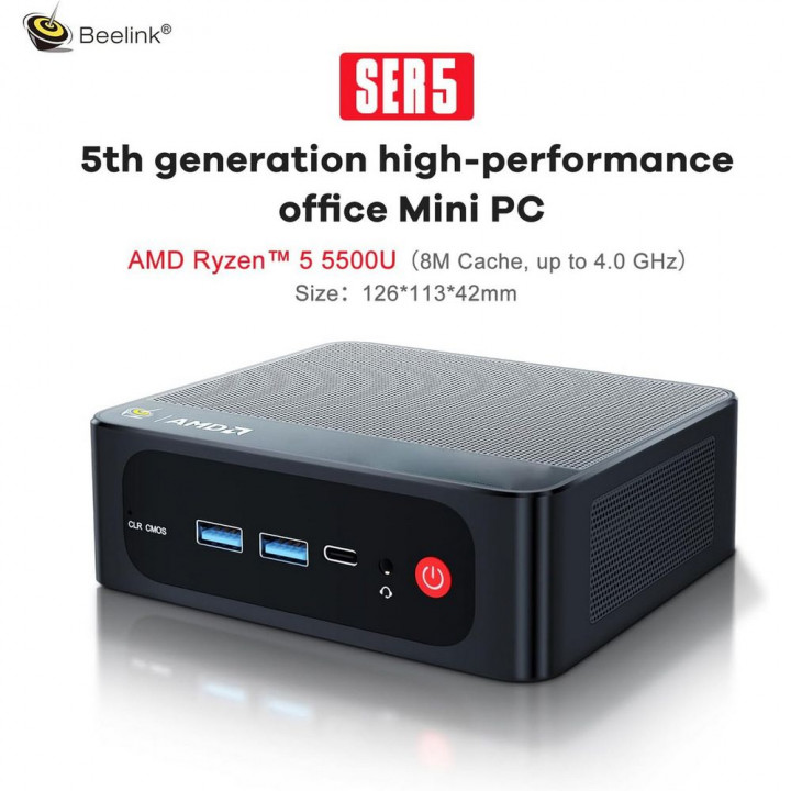 Мини-ПК Beelink AMD Ryzen 5 5500U 16 ГБ/500–512 ГБ | AFOX.SU