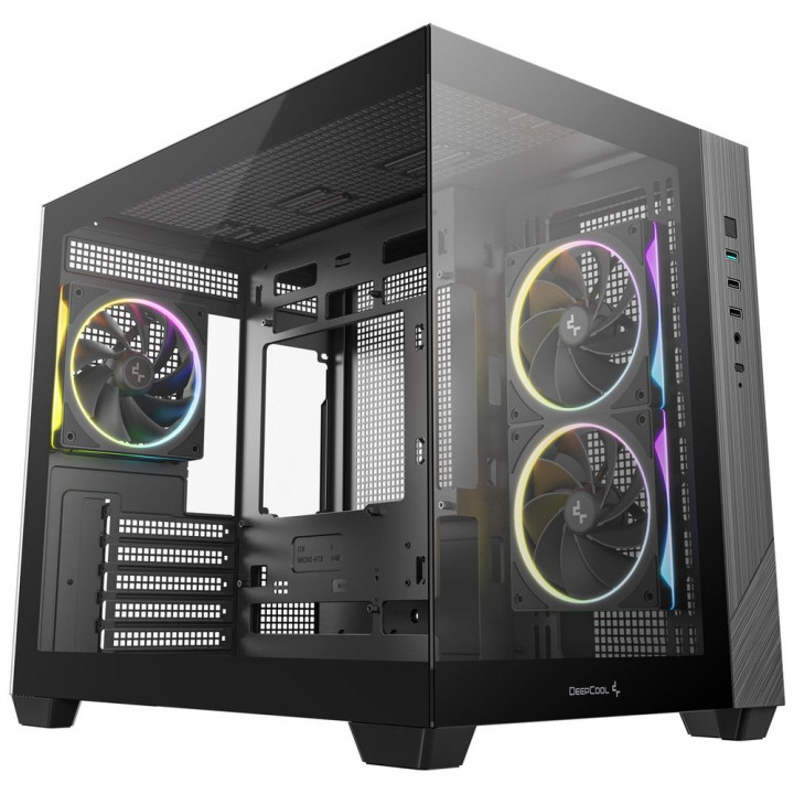 Корпус Deepcool CG330 3F Mini Tower со стеклом | AFOX.SU