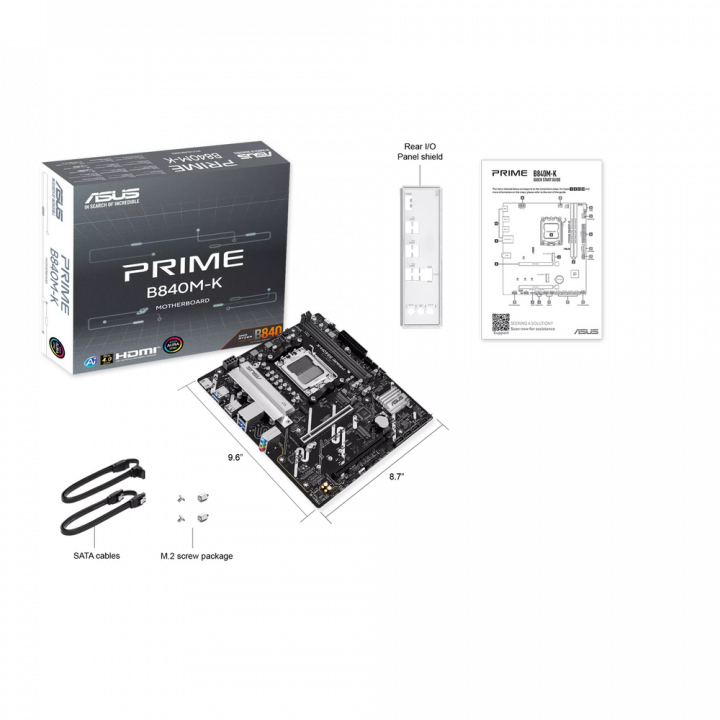 Матплата ASUS PRIME B840M-K AM5 AMD B840 | AFOX.SU