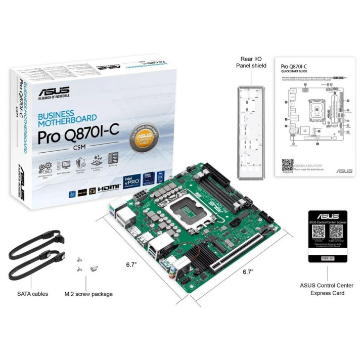 Матплата ASUS PRO Q870I-C-CSM LGA1851 Intel Q870 | AFOX.SU
