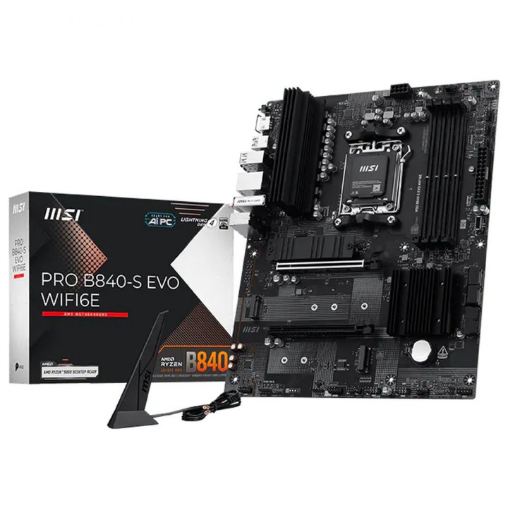 Плата MSI PRO B840-S EVO WIFI6E AM5 DDR5 | AFOX.SU