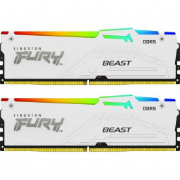 Память Kingston FURY Beast White RGB 32GB DDR5 | AFOX.SU