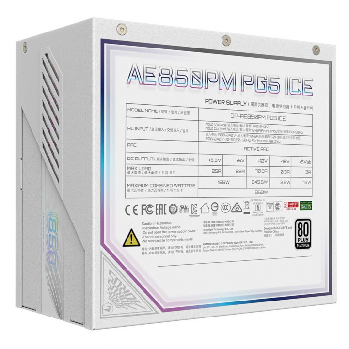 Блок питания Gigabyte AE850PM PG5 ICE 850W Platinum | AFOX.SU