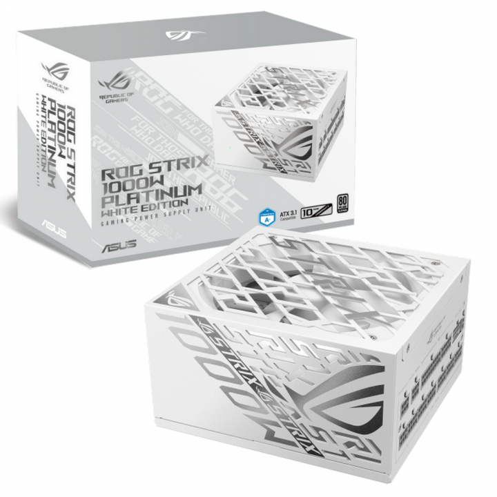 Блок питания ASUS ROG Strix 1000W Platinum White | AFOX.SU