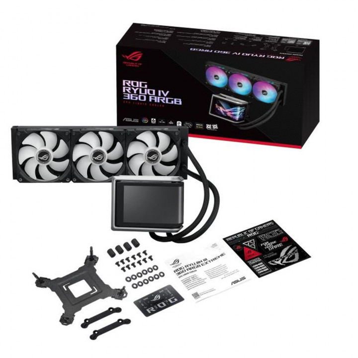СЖО ASUS ROG RYUO IV 360 ARGB Black 6.67" AMOLED | AFOX.SU