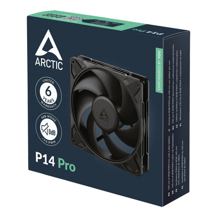 Вентилятор корпусной ARCTIC P14 Pro 140 мм PWM черный | AFOX.SU