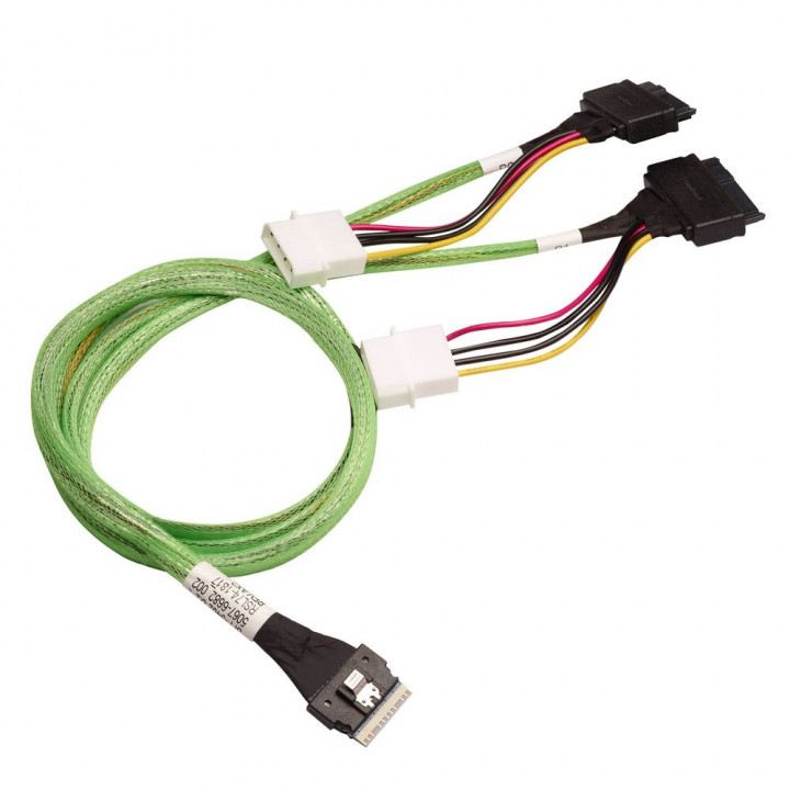 Кабель ACD-60005-ZC Slimline SAS x8 на 2x U.2 1 м | AFOX.SU