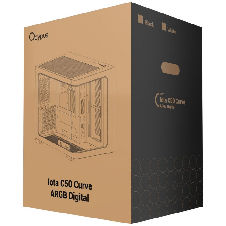 Корпус Ocypus Iota C50 BK, Micro-ATX, 3 ARGB, стекло | AFOX.SU