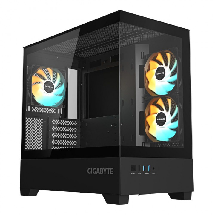 Корпус Gigabyte C201 Panoramic, Micro-ATX, чёрный | AFOX.SU