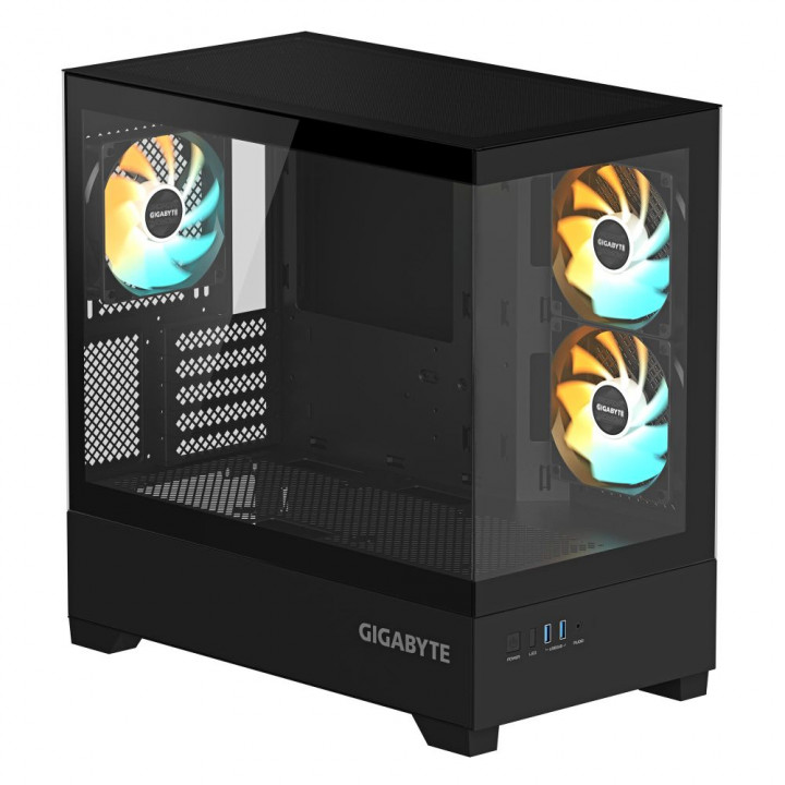 Корпус Gigabyte C201 Panoramic, Micro-ATX, чёрный | AFOX.SU
