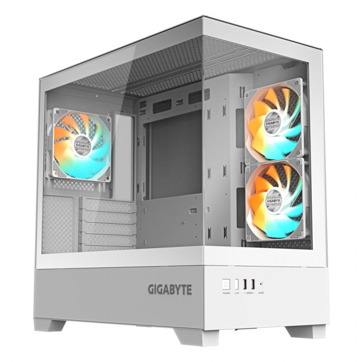 Корпус Gigabyte C201 Panoramic Ice, Micro-ATX, белый | AFOX.SU