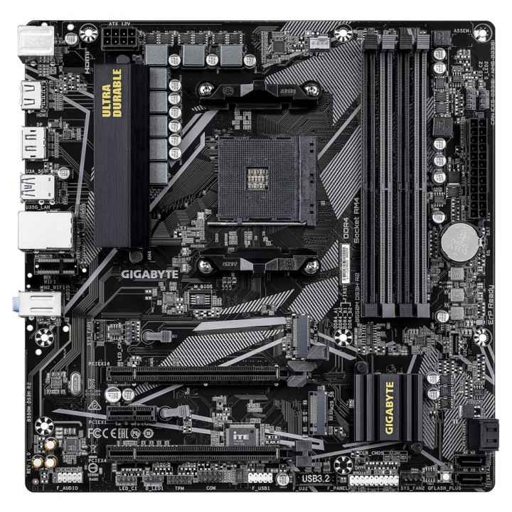 Плата Gigabyte B550M DS3H R2 AM4, DDR4, 2×M.2 | AFOX.SU