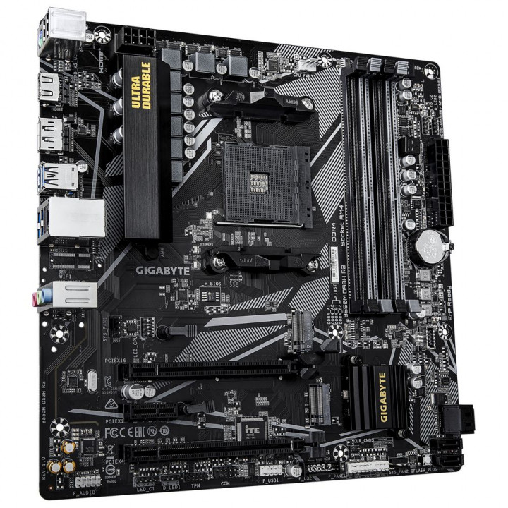 Плата Gigabyte B550M DS3H R2 AM4, DDR4, 2×M.2 | AFOX.SU