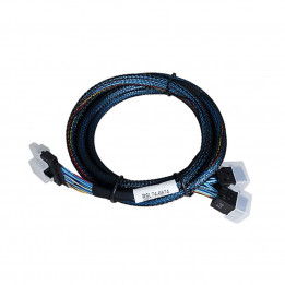 Кабель Amphenol Slimline x8 — 2× Mini-SAS HD, 80 см | AFOX.SU