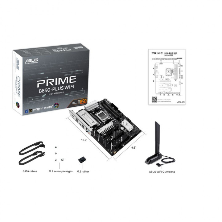 Плата ASUS PRIME B850-PLUS WIFI, AM5, ATX, Wi-Fi 6E | AFOX.SU