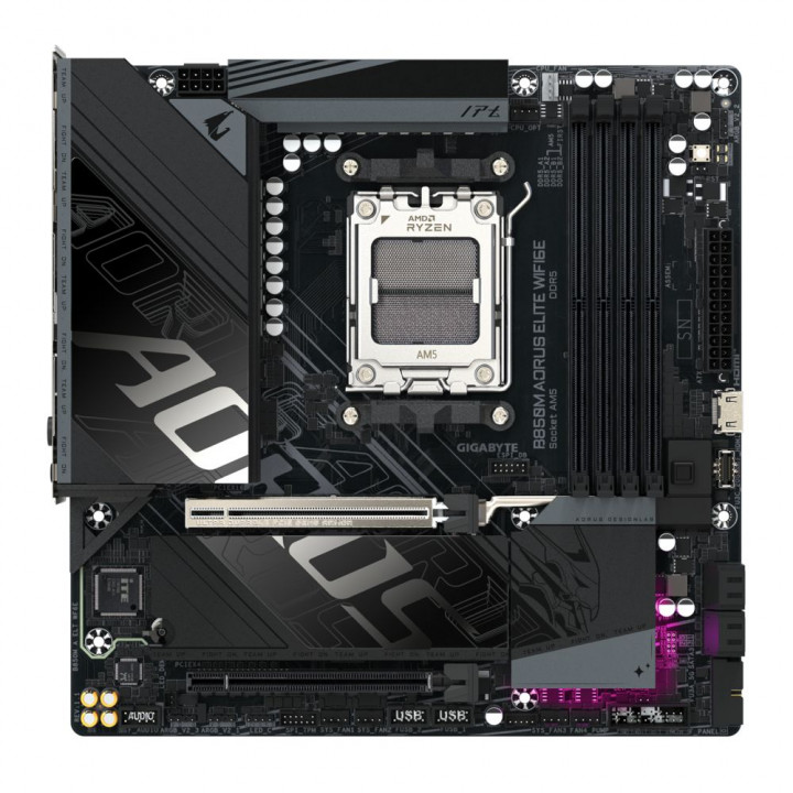 Плата Gigabyte B850M AORUS ELITE WIFI6E, AM5, mATX | AFOX.SU