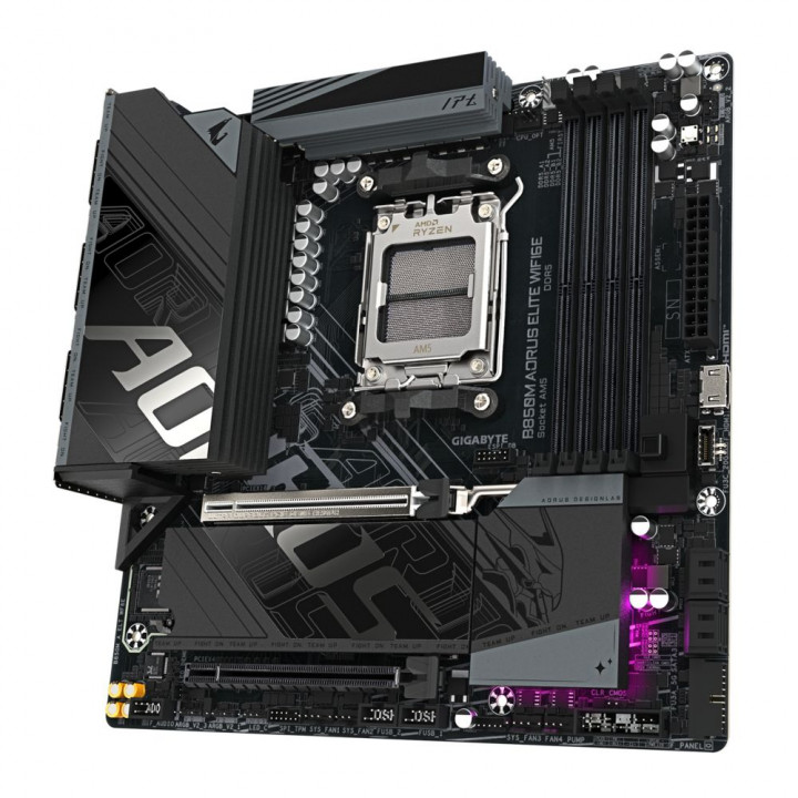 Плата Gigabyte B850M AORUS ELITE WIFI6E, AM5, mATX | AFOX.SU