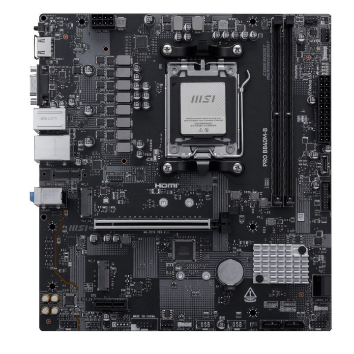 Плата MSI PRO B840M-B, AM5, Micro-ATX, 2×DDR5 | AFOX.SU