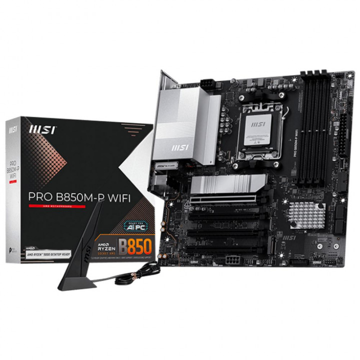 Плата MSI PRO B850M-P WIFI, AM5, Wi-Fi 7, 5G LAN | AFOX.SU
