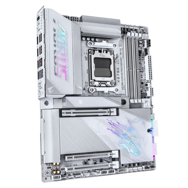 Плата Gigabyte X870E AORUS PRO X3D ICE, AM5, белая | AFOX.SU