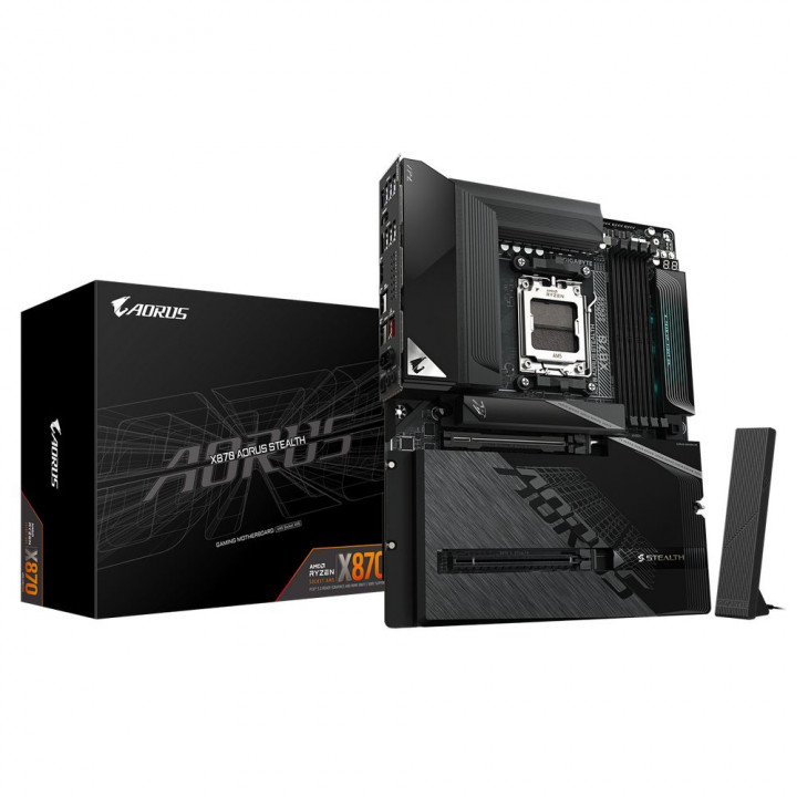 Плата Gigabyte X870 AORUS STEALTH, AM5, разъёмы сзади | AFOX.SU