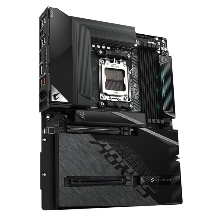 Плата Gigabyte X870 AORUS STEALTH, AM5, разъёмы сзади | AFOX.SU