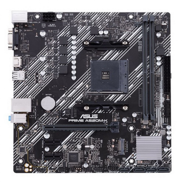 Плата ASUS PRIME A520M-K (уценка), AM4, Micro-ATX | AFOX.SU