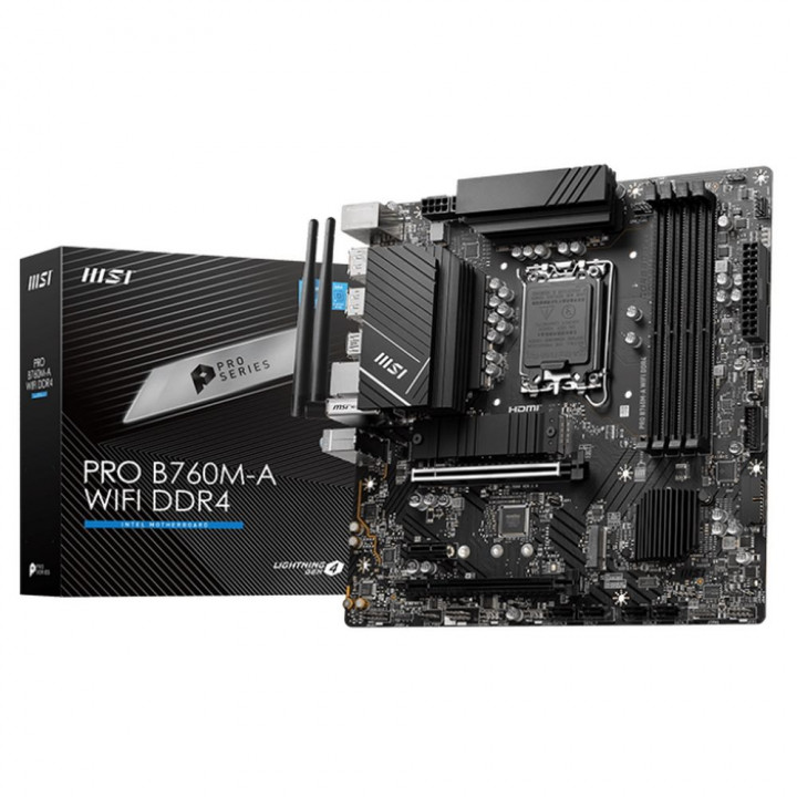 Плата MSI PRO B760M-A WIFI DDR4 (уценка), LGA1700 | AFOX.SU