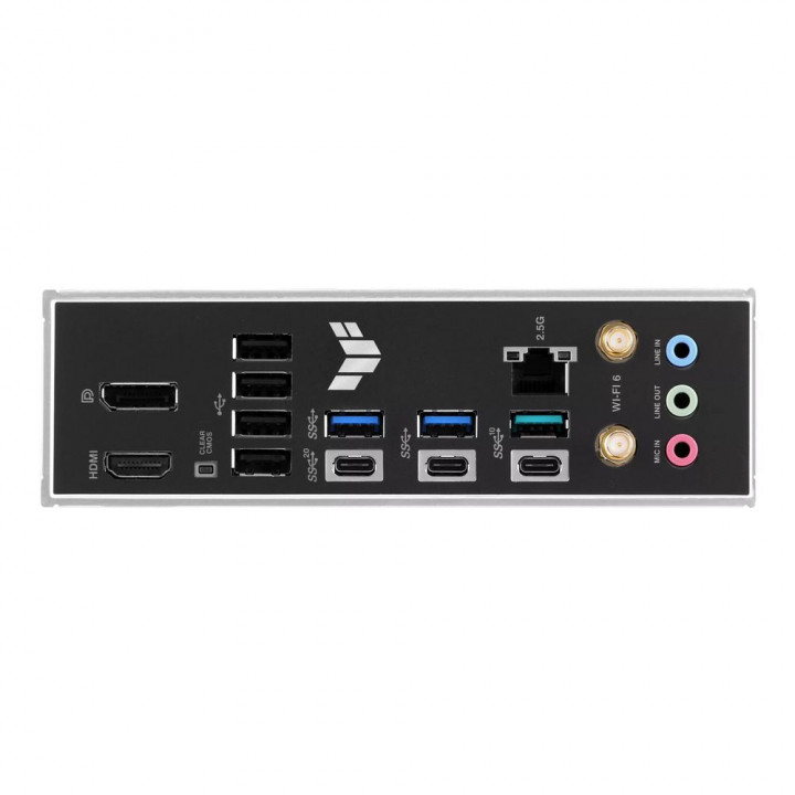 Плата ASUS TUF B760M-BTF WIFI D4, разъёмы сзади | AFOX.SU