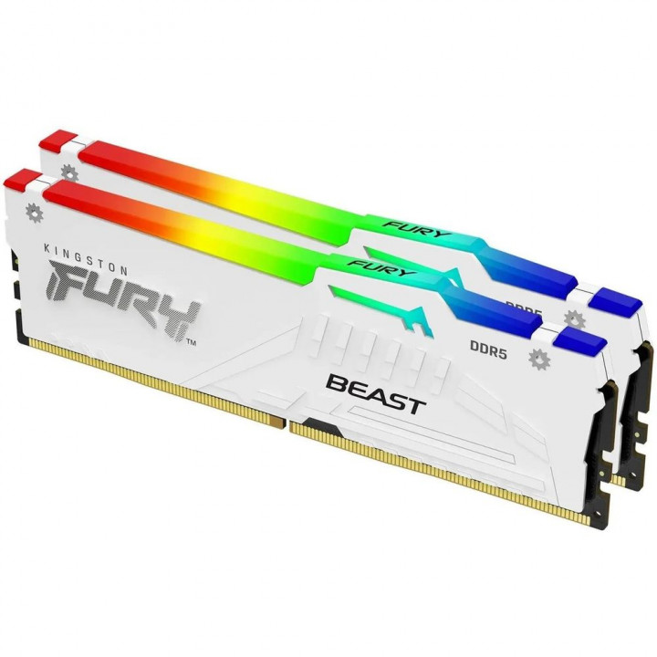 Kingston FURY Beast White RGB 2×16 ГБ DDR5-5600 CL36 | AFOX.SU