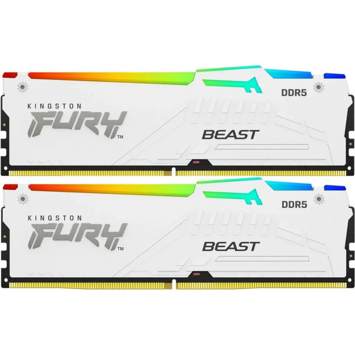 Kingston FURY Beast White RGB 2×16 ГБ DDR5-5600 CL36 | AFOX.SU