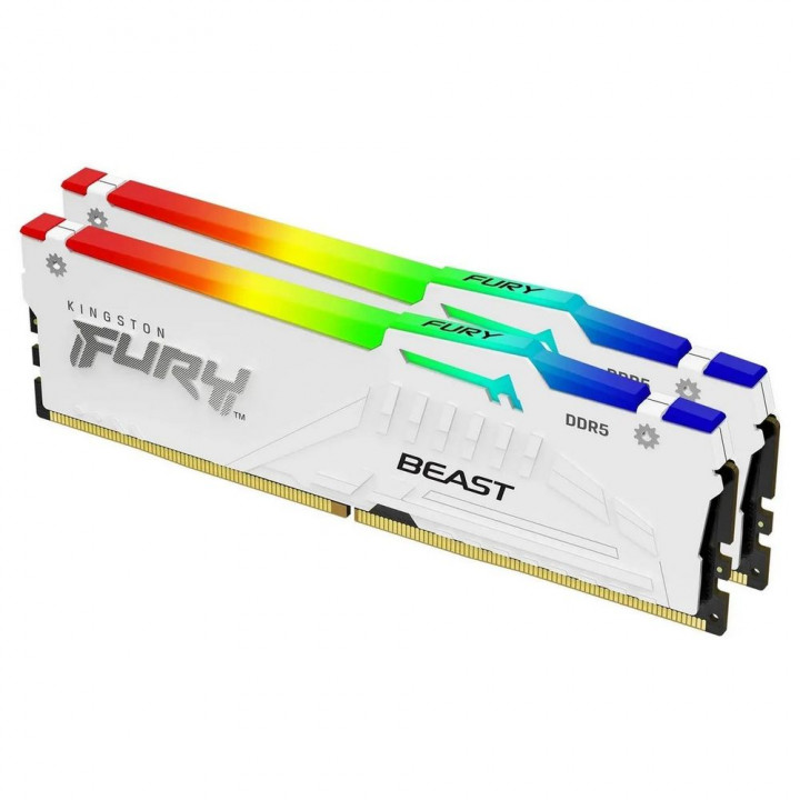 Kingston FURY Beast White RGB 2×16 ГБ DDR5-6000 CL30 | AFOX.SU