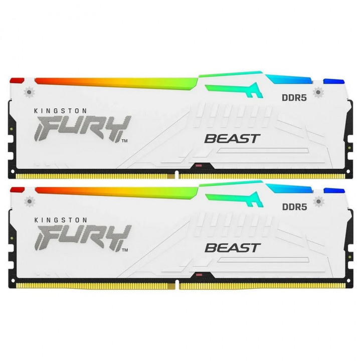 Kingston FURY Beast White RGB 2×16 ГБ DDR5-6000 CL30 | AFOX.SU