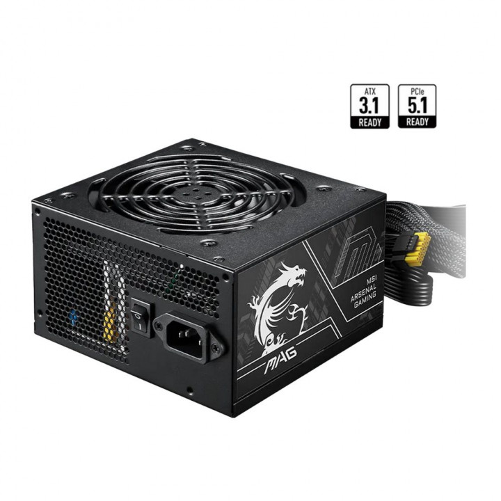 Блок питания ПК MSI MAG A750BN PCIE5 II 750W, Non-Modular, 80+ Bronze, Color Box