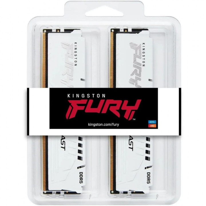 Память Kingston Fury Beast White DDR5-6400 32GB | AFOX.SU