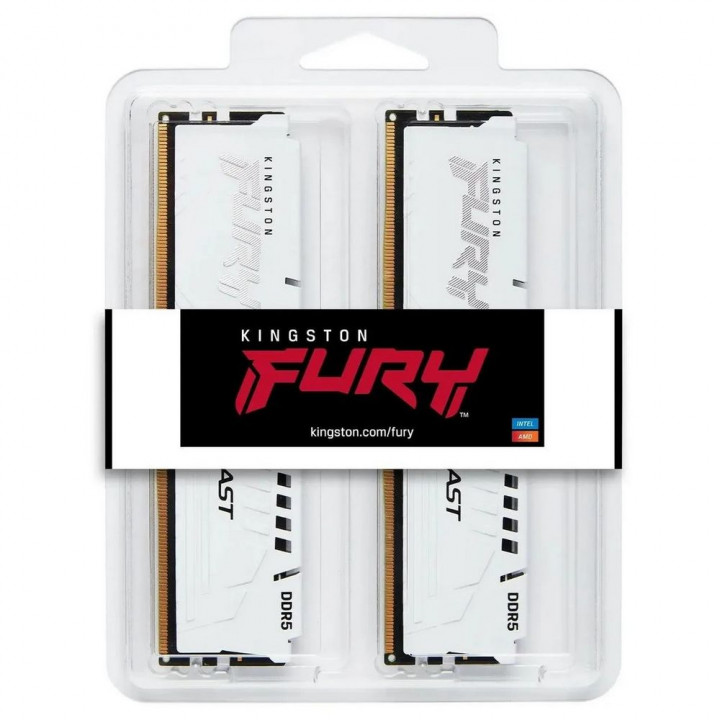 Память Kingston Fury Beast White DDR5-6000 32GB | AFOX.SU