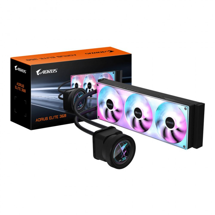 СЖО Gigabyte AORUS ELITE 360 Black, 360мм ARGB | AFOX.SU