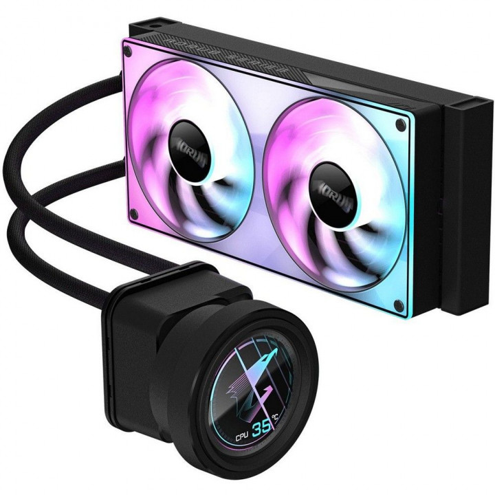 Жидкостная система охлаждения Gigabyte AORUS ELITE 240 2 x 120mm ARGB Fan, RTL