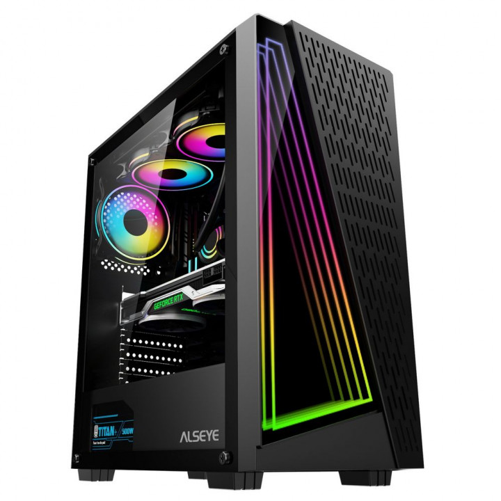 Корпус ALSEYE X3-B Black Mid-Tower ATX (уценка) | AFOX.SU