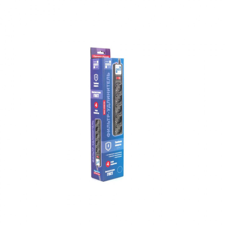 Сетевой фильтр Power Cube SPG5-C3 Black 3м | AFOX.SU