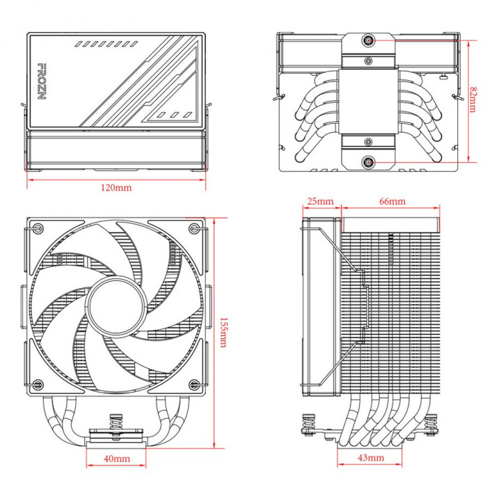 Кулер ID-Cooling FROZN A610 BLACK 250W | AFOX.SU