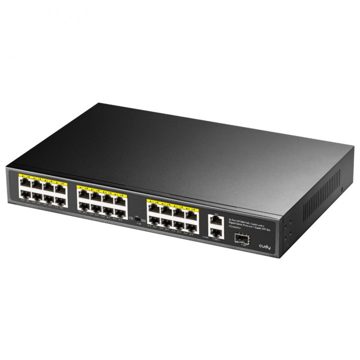 Коммутатор Cudy FS1026PS1 24P PoE+ 2 GE 1 SFP 300W | AFOX.SU