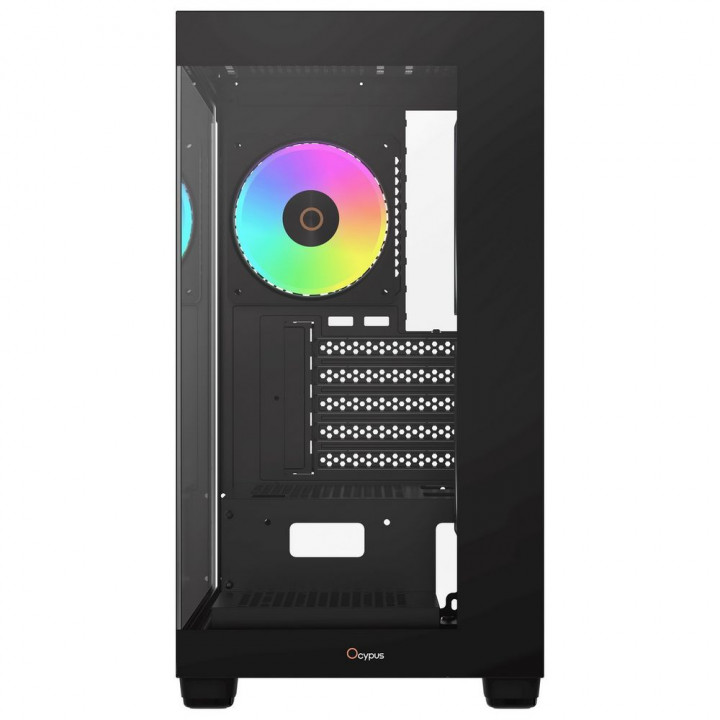 Корпус Ocypus Gamma C52 BK, Micro-ATX, панорама, чёрный | AFOX.SU