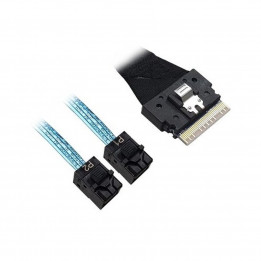 Кабель ACD Slimline SAS SFF-8654 to 2x SFF-8643, 1м | AFOX.SU
