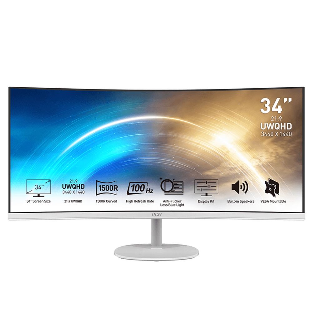 34" MSI PRO MP341CQW Curved VA, 3440x1440 купить | AFOX.SU